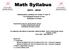 Mathematics syllabus for Grade 11 and 12 For Bilingual Schools in the Sultanate of Oman