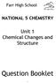 NATIONAL 5 CHEMISTRY