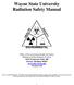 Wayne State University Radiation Safety Manual