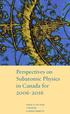 Perspectives on Subatomic Physics in Canada for REPORT OF THE NSERC LONG-RANGE PLANNING COMMITTEE