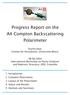 Progress Report on the A4 Compton Backscattering Polarimeter