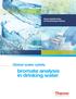 Thermo Scientific Dionex Ion Chromatography Solutions. Global water safety. bromate analysis in drinking water