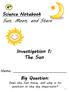 Investigation 1: The Sun