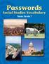 Passwords. Social Studies Vocabulary. Texas: Grade 7