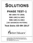 PHASE TEST-1 RB-1804 TO 1806, RBK-1802 & 1803 RBS-1801 & 1802 (JEE ADVANCED PATTERN)