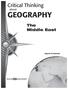 Critical Thinking. about GEOGRAPHY. The Middle East. Jayne Freeman