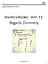 Practice Packet Unit 11: Organic Chemistry
