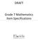DRAFT. Grade 7 Mathematics Item Specifications