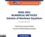 BEKG 2452 NUMERICAL METHODS Solution of Nonlinear Equations