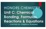 HONORS CHEMISTRY Unit C: Chemical Bonding, Formulas, Reactions & Equations CHAPTER SIX: CHEMICAL BONDING