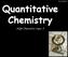 Quantitative Chemistry. AQA Chemistry topic 3