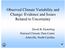 Observed Climate Variability and Change: Evidence and Issues Related to Uncertainty