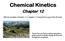 Chemical Kinetics Chapter 12