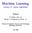 Machine Learning. Lecture 2: Linear regression. Feng Li. https://funglee.github.io