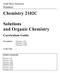 Solutions and Organic Chemistry