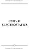 UNIT - 11 ELECTROSTATICS
