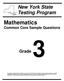 Mathematics Common Core Sample Questions