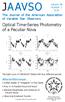 The Journal of the American Association of Variable Star Observers. Optical Time-Series Photometry of a Peculiar Nova