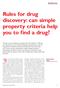 Rules for drug discovery: can simple property criteria help you to find a drug?