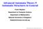 Advanced Automata Theory 9 Automatic Structures in General