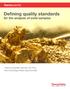 Defining quality standards for the analysis of solid samples