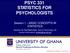 PSYC 331 STATISTICS FOR PSYCHOLOGISTS