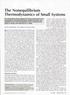 The Nonequilibrium Thermodynamics of Small Systems