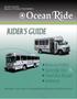 RIDER S GUIDE. Virginia E. Haines Ocean Ride, Freeholder Liaison. Freeholder Liaison s Message