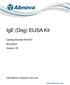 IgE (Dog) ELISA Kit. Catalog Number KA assays Version: 05. Intended for research use only.