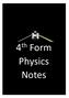 4 th Form Physics Notes