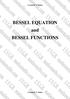 BESSEL EQUATION and BESSEL FUNCTIONS