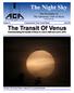 The Night Sky. The Newsletter of The Astronomy Club of Akron  Commemorative Venus Transit Edition. Volume 34
