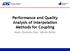 Performance and Quality Analysis of Interpolation Methods for Coupling