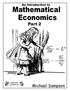 Mathematical Economics Part 2