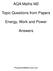 AQA Maths M2. Topic Questions from Papers. Energy, Work and Power. Answers