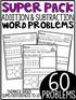 Addition & Subtraction. Word problems 2. problems. Thematic based sums/differences to 10