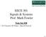 EECE 301 Signals & Systems Prof. Mark Fowler