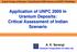 Application of UNFC 2009 in Uranium Deposits: Critical Assessment of Indian Scenario