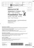 Paper Reference F 1 F. 5540F/1F Edexcel GCSE Mathematics A (Linear) 2540 Paper 1 (Non-Calculator) Foundation Tier