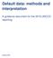 Default data: methods and interpretation. A guidance document for the 2018 UNCCD reporting