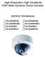 High Resolution High Sensitivity HDR Wide Dynamic Dome Camera