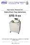STE-V-xx. Operation Manual for. Table/Floor Top Autoclave
