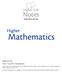 Mathematics. Notes. Higher. Higher Still.  HSN21510 Unit 1 Level C Assessment