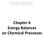 AE 205 Materials and Energy Balances Asst. Prof. Dr. Tippabust Eksangsri. Chapter 6 Energy Balances on Chemical Processes