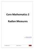 Core Mathematics 2 Radian Measures