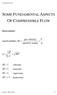 SOME FUNDAMENTAL ASPECTS OF COMPRESSIBLE FLOW