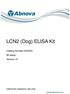 LCN2 (Dog) ELISA Kit. Catalog Number KA assay Version: 01. Intend for research use only.