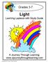 Grades 3-7. Light. Learning Lapbook with Study Guide. A Journey Through Learning
