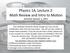 Physics 1A, Lecture 2: Math Review and Intro to Mo;on Summer Session 1, 2011