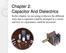 Chapter 2: Capacitor And Dielectrics